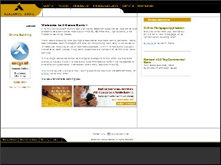 Web site www.alliancebanks.com, Alliance Bank