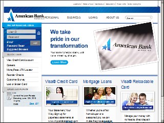 Web site www.ambnk.com, American Bank