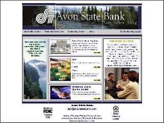 Web site www.avonstatebank.com, Avon State Bank