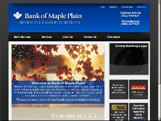 Web site www.bankofmapleplain.com, Bank Of Maple Plain