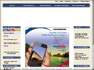 Web site www.bankvista.com, Bankvista