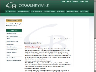 Web site www.cbfg.net, Community Bank