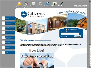Web site www.citizensros.com, Citizens State Bank Of Roseau