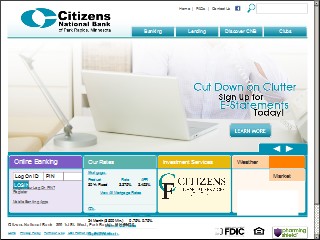 Web site www.cnbbank.com, Citizens National Bank