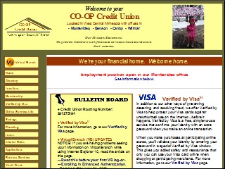 Web site www.co-opcreditunion.com, Co-Op Credit Union