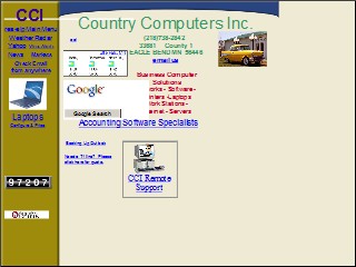 Web site www.countrycomputersinc.com, Pine Country Bank