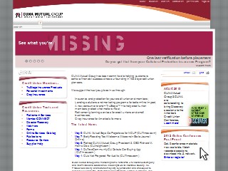 Web site www.cunamutual.com, CUNA Mutual Group