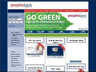 Web site www.e-peoplesbank.com, Peoples Bank Of Commerce