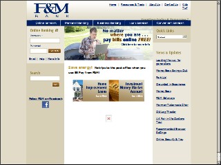 Web site www.fmb-ebank.com, Farmers & Merchants State Bank