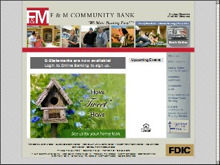 Web site https://www.fmcommunity.com, F & M Community Bank