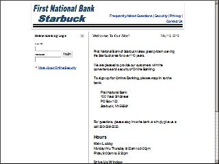 Web site www.fnbstarbuck.com, Granite Community Bank