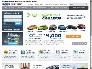 Web site www.fordcredit.com, Ford Motor Credit Union