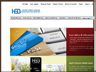 Web site www.hsbofmn.com, Home State Bank