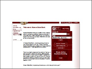 Web site www.kassonstatebank.com, Kasson State Bank