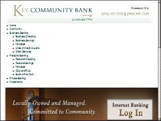 Web site www.keycommunitybank.com, Key Community Bank