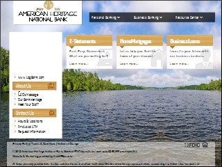 Web site www.logbank.com, American Heritage Natl Bank