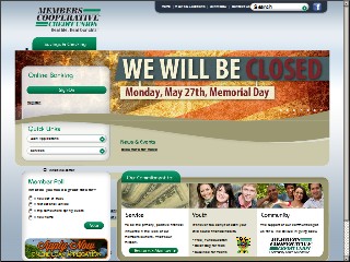 Web site https://www.membersccu.org/, Members Cooperative Credit Union
