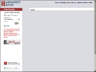 Web site www.minnwestbank.com, Minnwest Bank