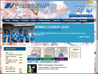 Web site www.mnvalleyfcu.coop, Minnesota Valley Federal CU