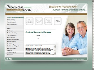 Web site www.provincialbank.com, Frandsen Bank & Trust