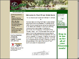 Web site www.rootriverstatebank.com, Root River State Bank