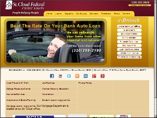 Web site www.stcloudfederalcreditunion.com, St. Cloud Financial Credit Union