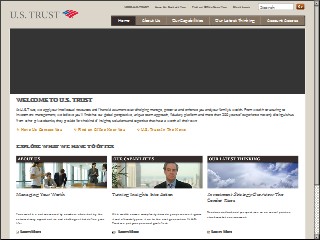 Web site www.ustrust.com, US Trust Co