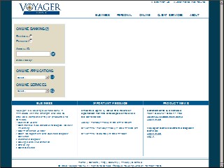 Web site www.voyagerbank.com, Voyager Bank