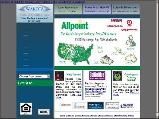 Web site www.wakotafcu.org, Wakota Federal Credit Union