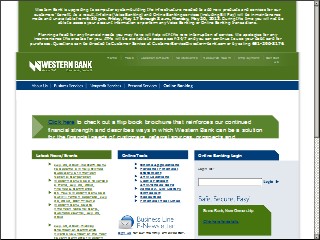 Web site www.western-bank.com, Western Bank