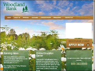 Web site www.woodlandbank.com, Woodland Bank